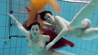twosome hotties submerged underwater