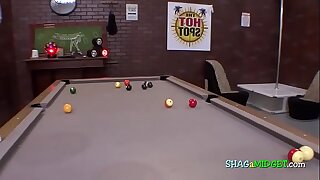 Midget throw a monkey wrench into the machinery on to the fullest extent a finally playing pool